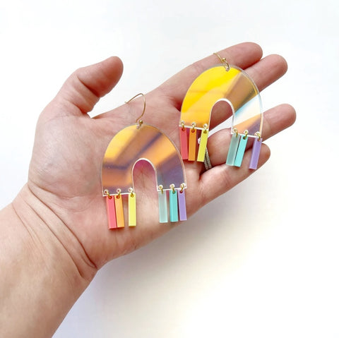Holographic Rainbow earrings