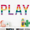 Tall Rainbow PLAY Room Letters