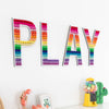 Tall Rainbow PLAY Room Letters
