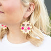 Boho Sun Wooden Earrings