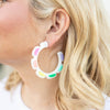 Josie scallop rainbow Statement earrings