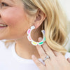 Josie scallop rainbow Statement earrings