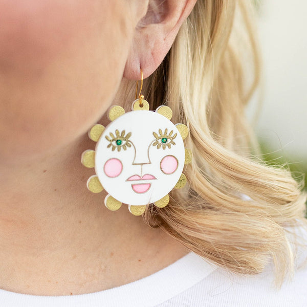 Boho Sun Acrylic Earrings