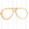 Aviator Glasses Wall Decor in Gold