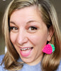 Hot pink Strawberry earrings