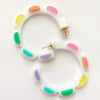 Josie scallop rainbow Statement earrings