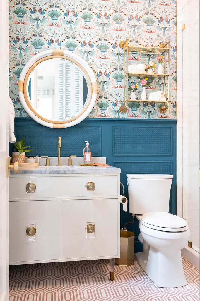 15 Catchy Bathroom Wallpaper Ideas  Shelterness
