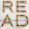 One Row Rainbow READ letters