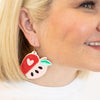 Red Apple Teacher Statement Earrings