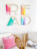 Art Deco Rainbow Read Letters