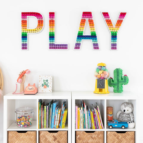 Tall Rainbow PLAY Room Letters