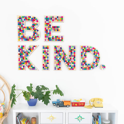 BE KIND. Wall letters