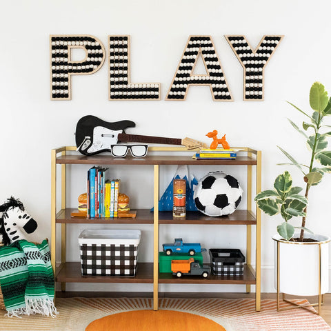 Black and White PLAY room letters