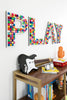 White PLAY Wall Letters